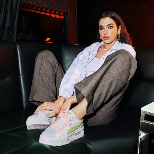 Mayze Leather Women's Trainers, Puma White-Arctic Ice, large-ZAF