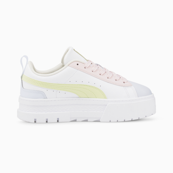 Mayze Leather Women's Trainers, Puma White-Arctic Ice, large-ZAF