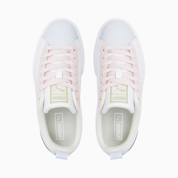 Mayze Leather Women's Trainers, Puma White-Arctic Ice, large-ZAF