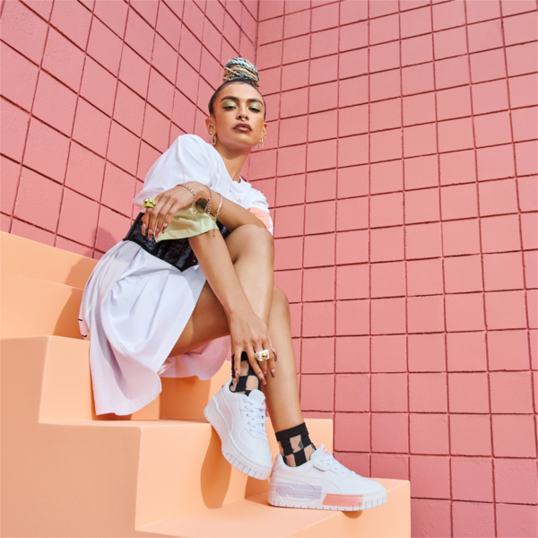 Cali Dream MIS Women's Trainers, Puma White-Peach Pink-Lavender Fog, large-ZAF