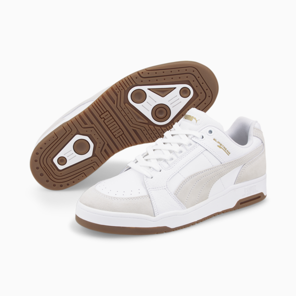 Slipstream Lo Suede FS Sneakers, Puma White-Gum, large-ZAF