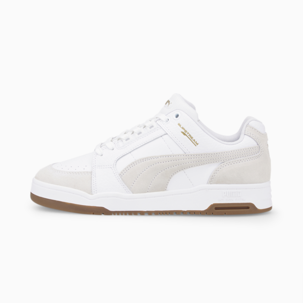 Slipstream Lo Suede FS Sneakers, Puma White-Gum, large-ZAF