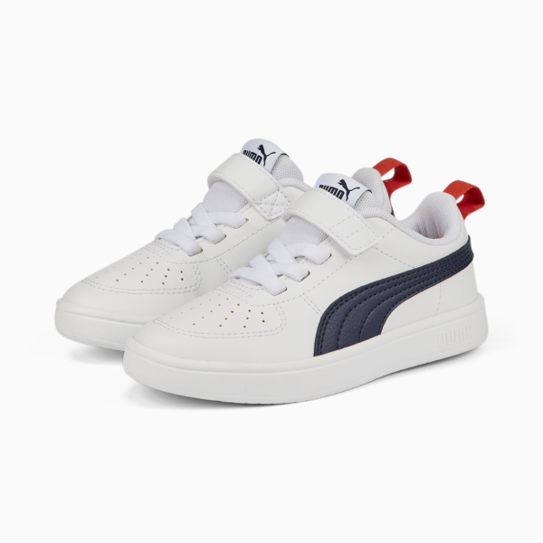 Rickie Alternative Closure Kids' Trainers, Puma White-Peacoat, large-ZAF