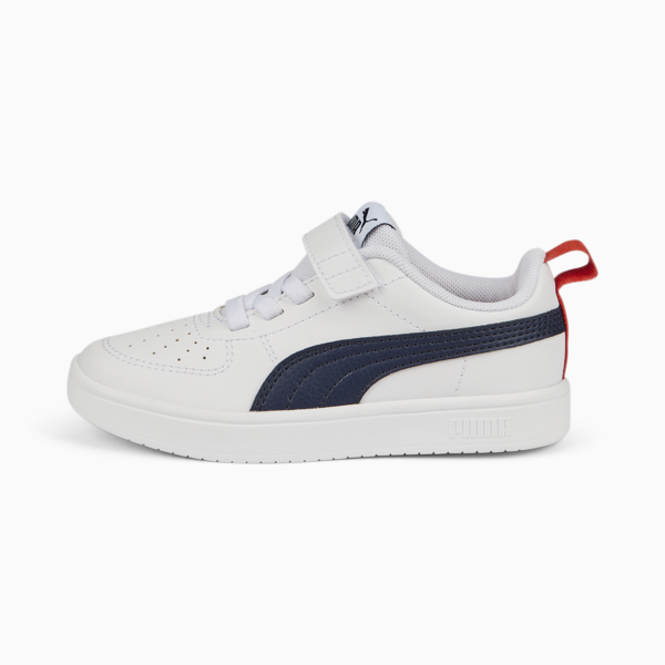 Rickie Alternative Closure Kids' Trainers, Puma White-Peacoat, large-ZAF