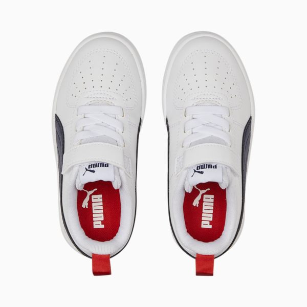 Rickie Alternative Closure Kids' Trainers, Puma White-Peacoat, large-ZAF