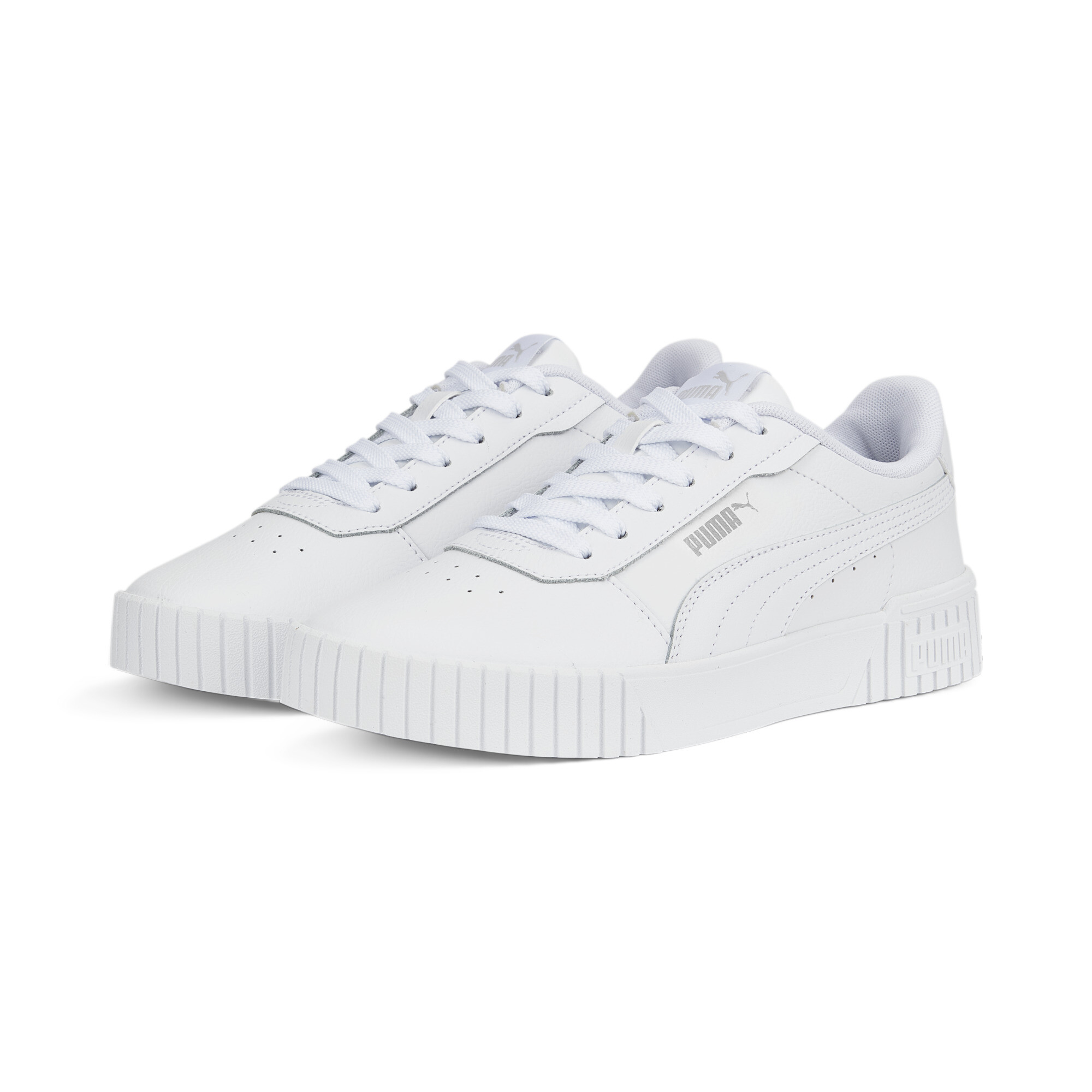 ＜プーマ公式通販＞ ウィメンズ プーマ キャリーナ 2.0 スニーカー ウィメンズ Puma White-Puma White-Puma Silver ｜PUMA.com