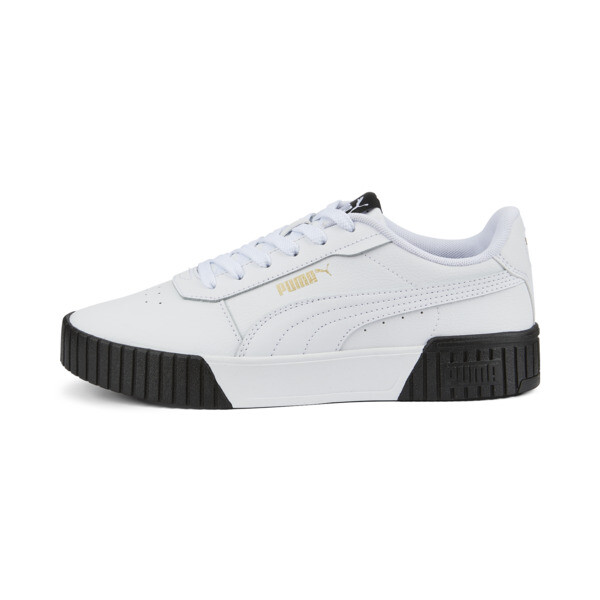 Puma Carina 2.0 Sneaker In White- White- Team Gold- Black