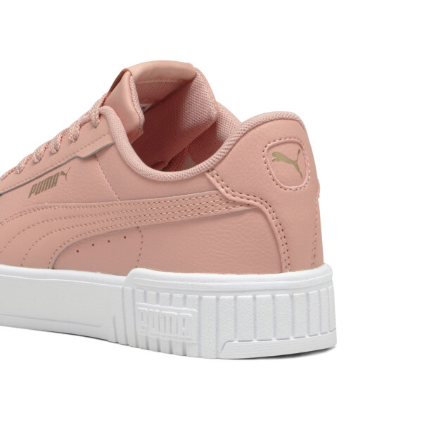 Pink and gold puma sneakers top