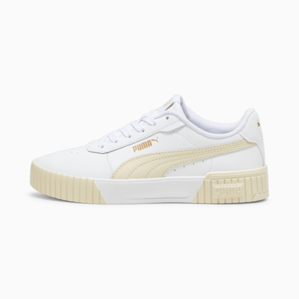 Carina 2.0 Sneakers Women, PUMA White-Sugared Almond-PUMA Gold, large-ZAF