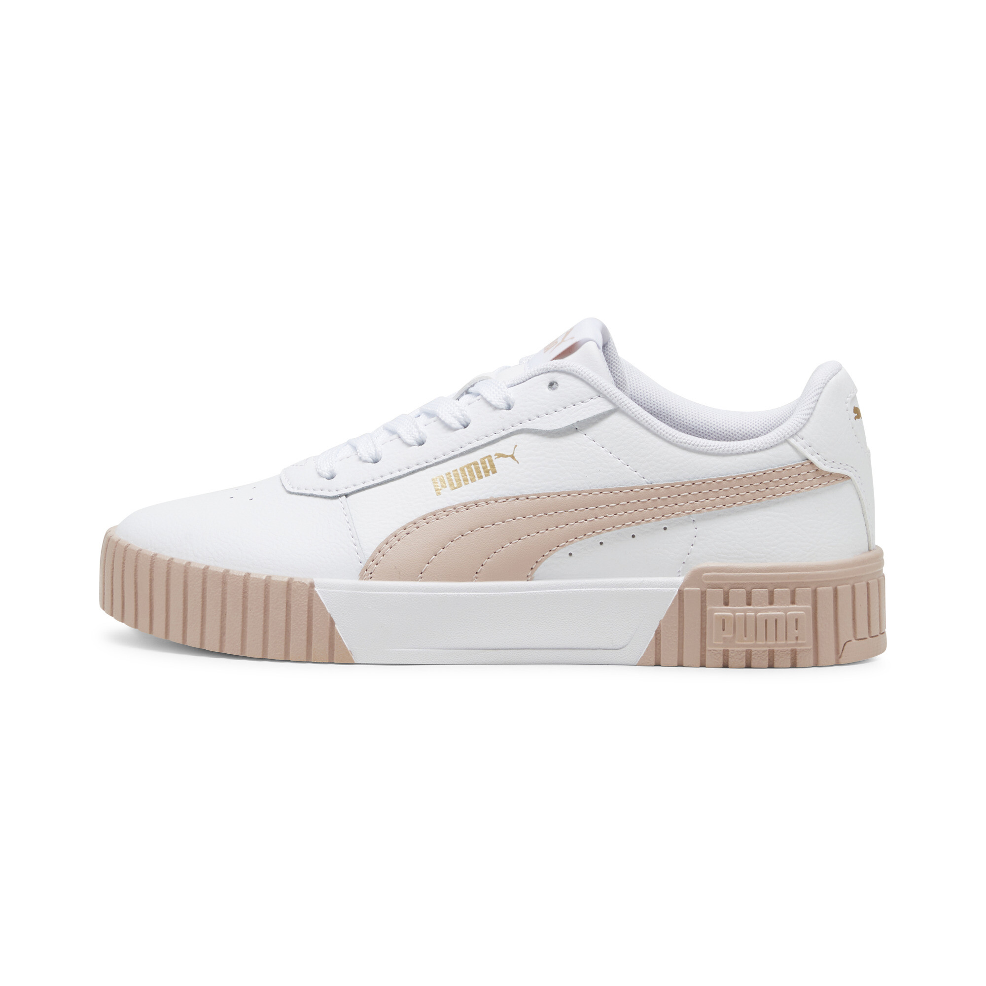 Puma Carina 2.0 Sneakers Damen Schuhe | Mit Plain | White/Rose Quartz/Gold | Größe: 36