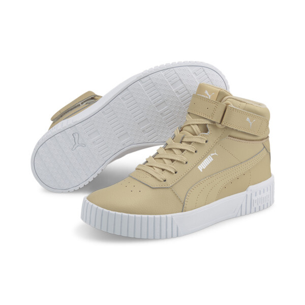 Carina 2.0 Mid Sneakers Women, Light Sand-Light Sand-Puma Silver-Puma White, large-ZAF