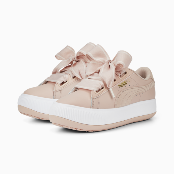 Suede Mayu Heart Sneakers Women, Rose Quartz-Puma White, large-ZAF