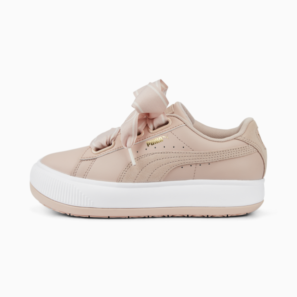 Suede Mayu Heart Sneakers Women, Rose Quartz-Puma White, large-ZAF