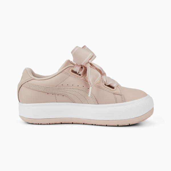 Suede Mayu Heart Sneakers Women, Rose Quartz-Puma White, large-ZAF