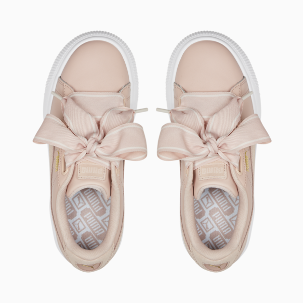 Suede Mayu Heart Sneakers Women, Rose Quartz-Puma White, large-ZAF
