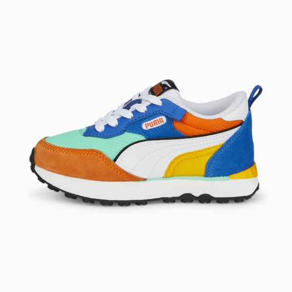 Rider FV Future Vintage Sneakers Kids, Biscay Green-Vibrant Orange, large-MEX
