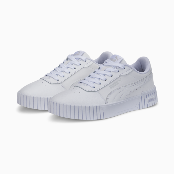 Carina 2.0 Sneakers Youth, Puma White-Puma White-Puma Silver, large-ZAF