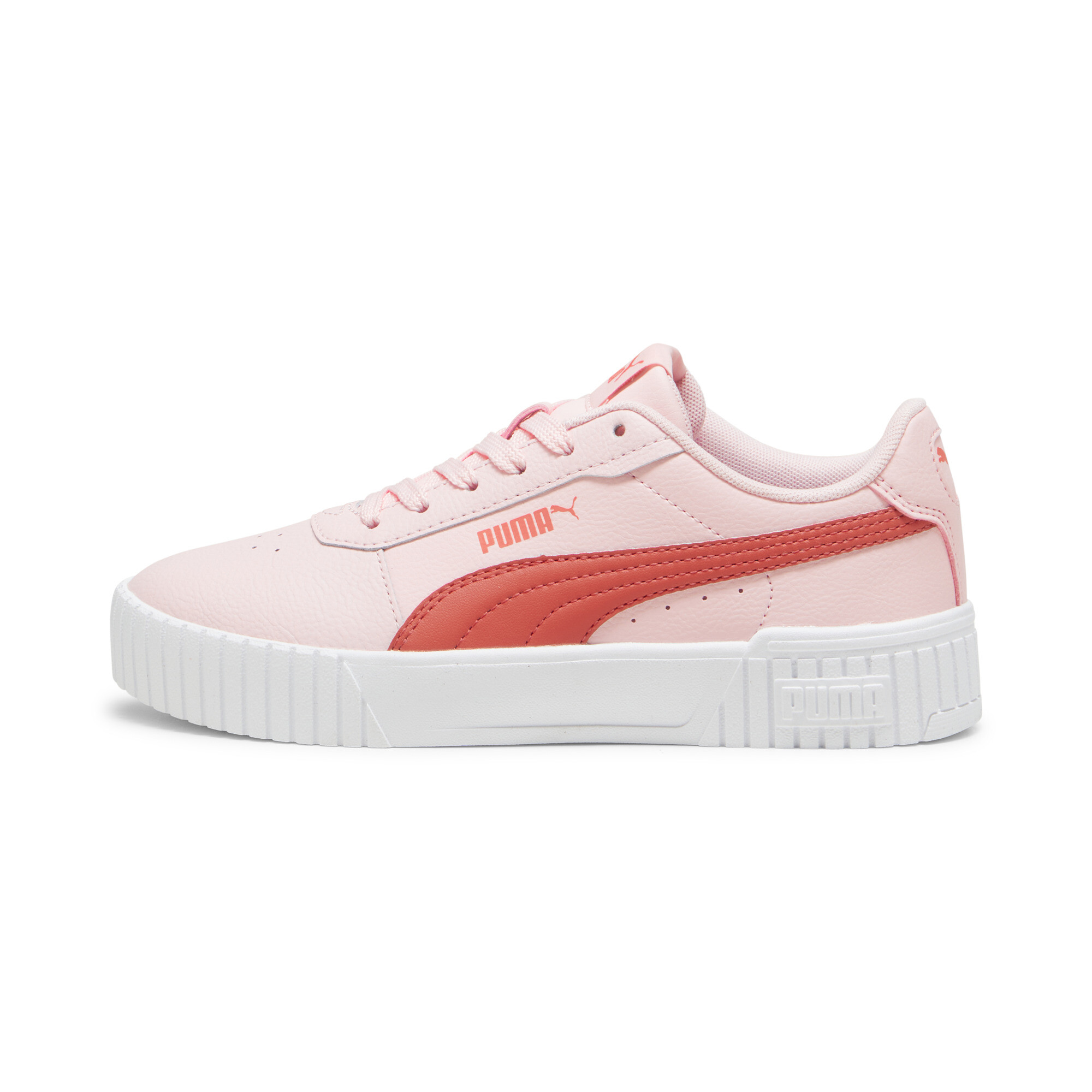 Puma Carina 2.0 Sneakers Teenager Schuhe Für Damen Für Kinder | Mit Plain | Whisp Of Pink/Active Red/White | Größe: 35.5