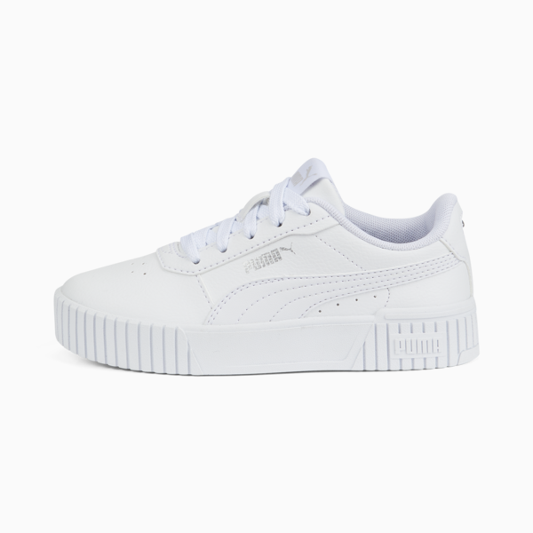 Carina 2.0 Sneakers Kids, Puma White-Puma White-Puma Silver, large-ZAF