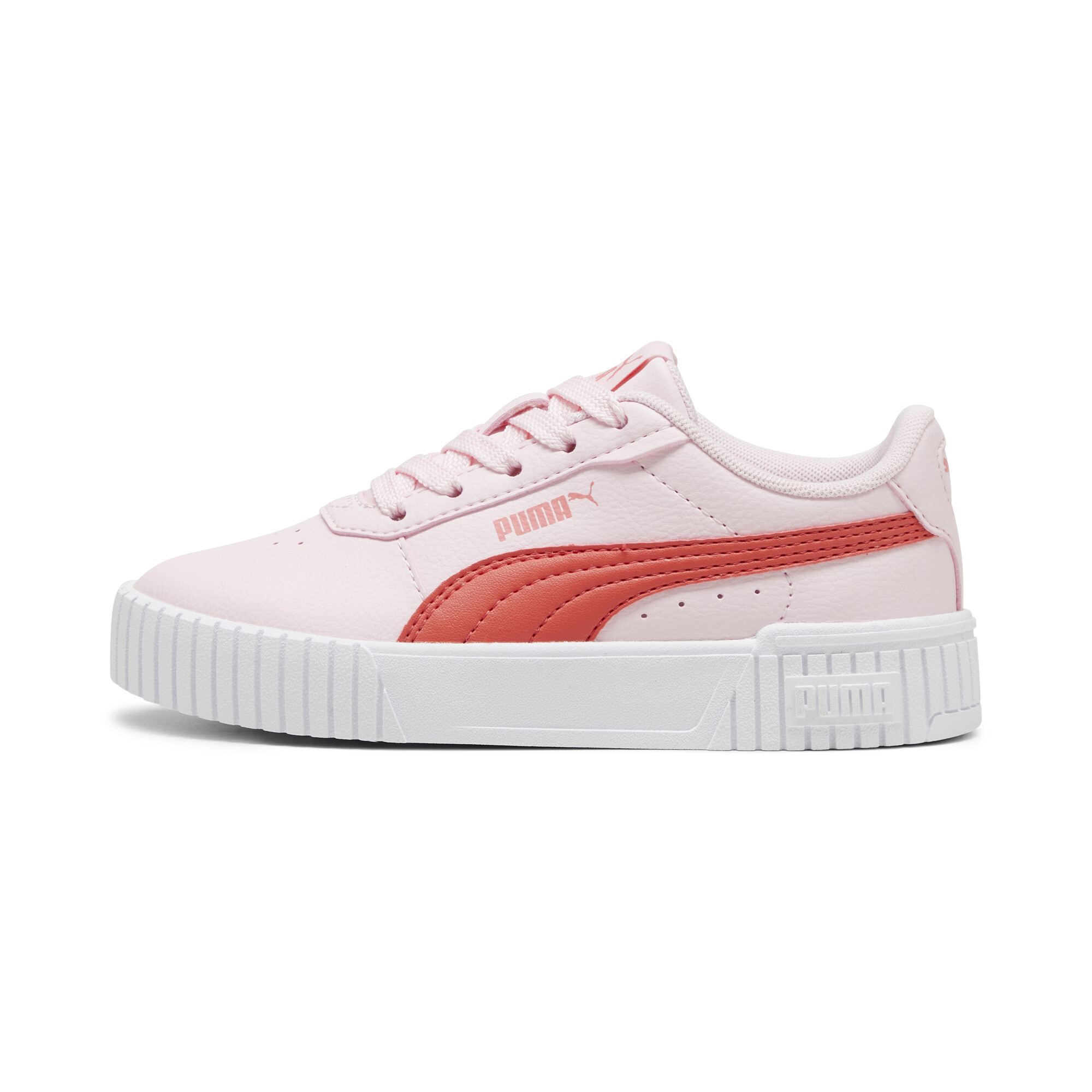 Puma Carina 2.0 Sneakers Kinder Schuhe | Mit Plain | Whisp Of Pink/Active Red/White | Größe: 28