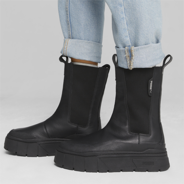 Mayze Stack Women's Chelsea Boot, PUMA Black, large-ZAF