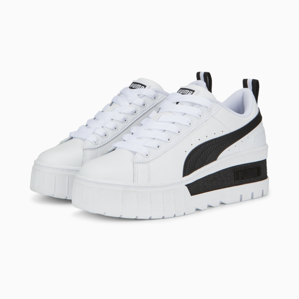Mayze Wedge Sneakers Women, Puma White-Puma Black, large-ZAF