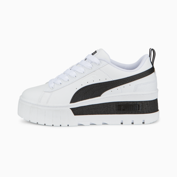 Mayze Wedge Sneakers Women, Puma White-Puma Black, large-ZAF