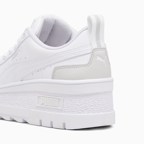 Mayze Wedge Sneakers Women, PUMA White-Ash Gray, large-ZAF