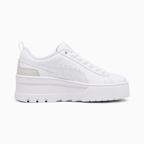 Mayze Wedge Sneakers Women, PUMA White-Ash Gray, large-ZAF