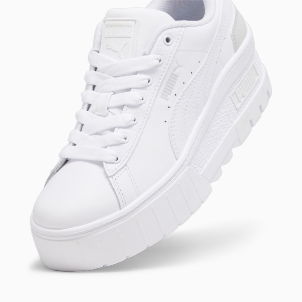 Mayze Wedge Sneakers Women, PUMA White-Ash Gray, large-ZAF