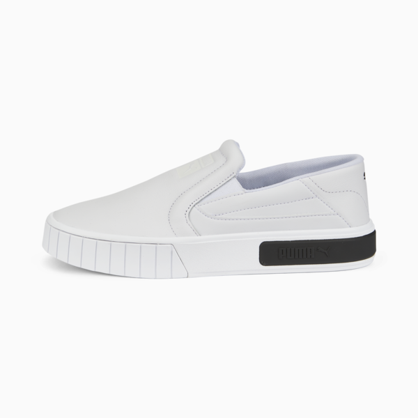 Cali Star Slip-On Leather Sneakers Women, Puma White-Puma Black, large-ZAF