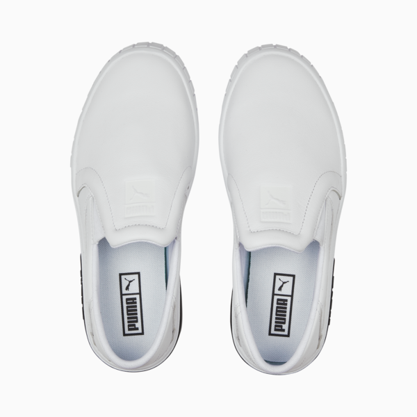 Cali Star Slip-On Leather Sneakers Women, Puma White-Puma Black, large-ZAF