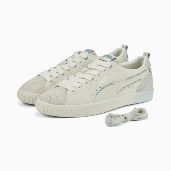 Suede VTG Beautiful Flaw Sneakers, Vaporous Gray-Ice Flow, large-ZAF