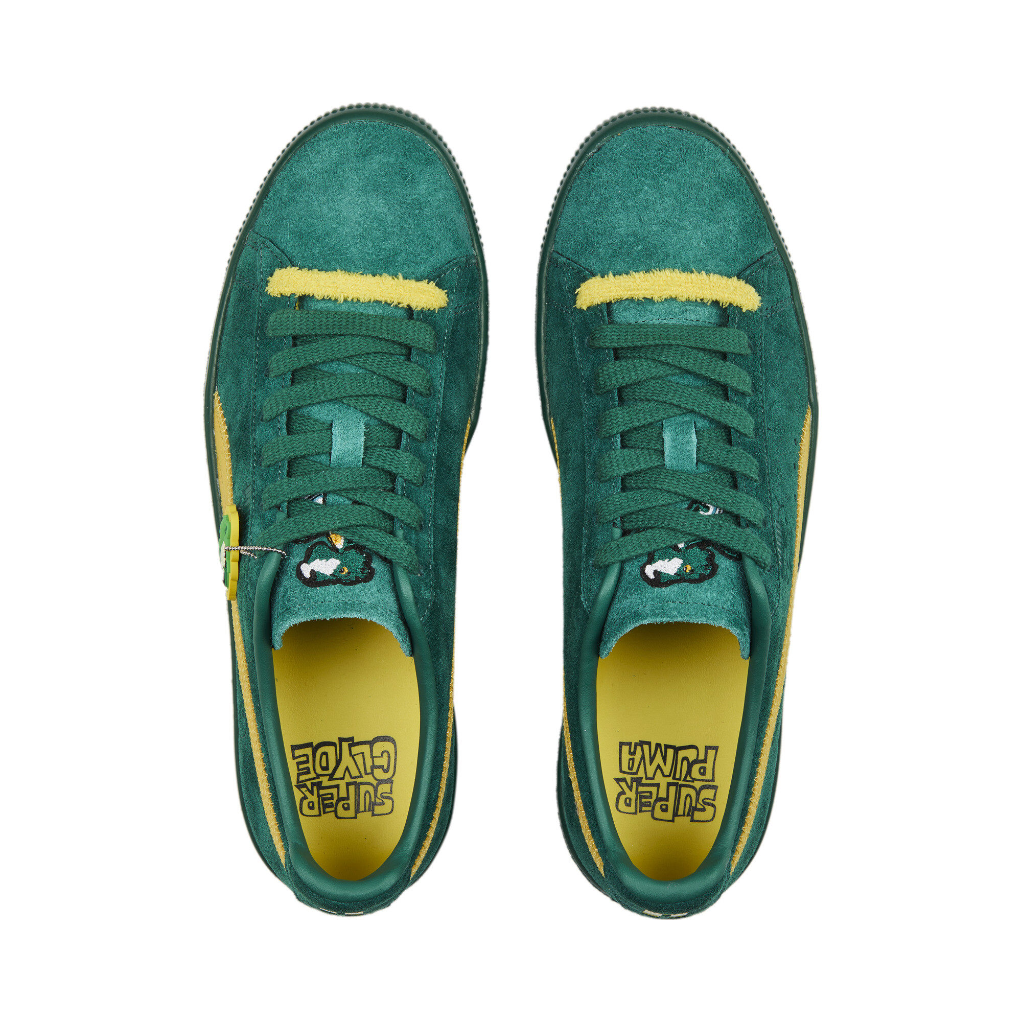 Men's Clyde Super PUMA Sneakers In 40 - Green, Size EU 46