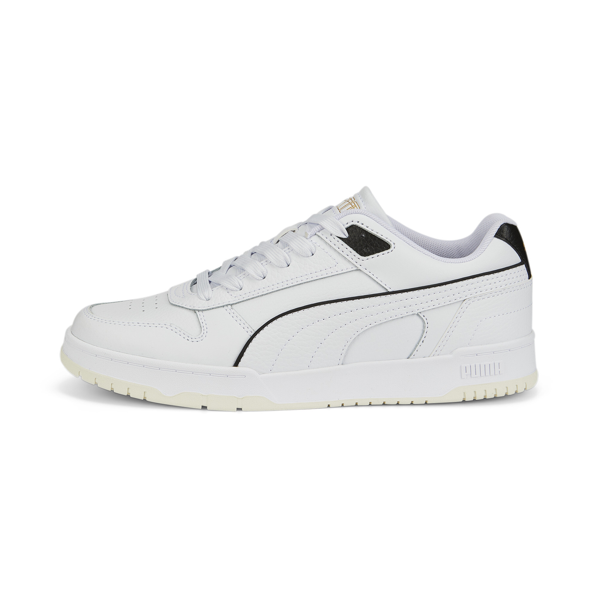 Puma RBD Game Low Sneakers Schuhe | White/Black/Gold | Größe: 36