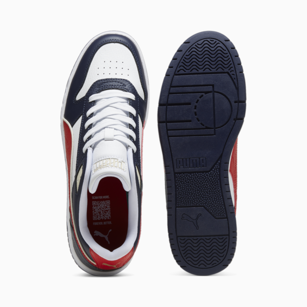 RBD Game Low Sneakers, Puma White-New Navy-For All Time Red, large-ZAF