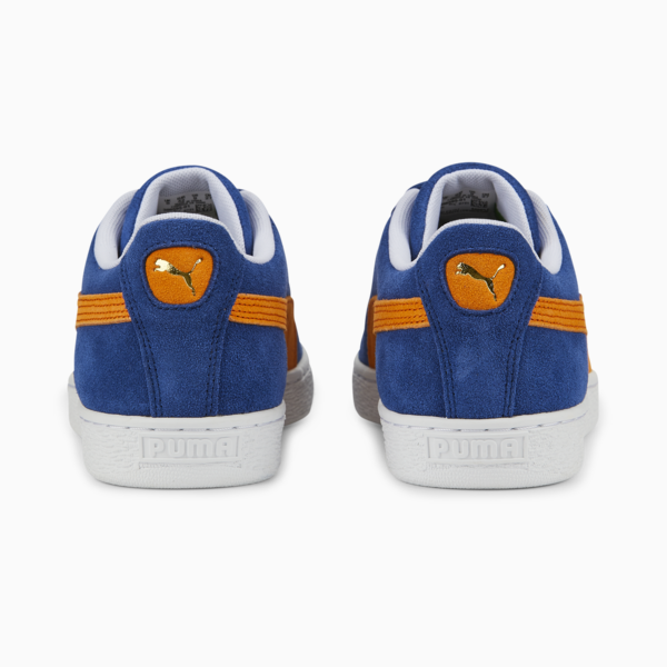 Suede Teams II Sneakers, Blazing Blue-Vibrant Orange-Puma White, large-ZAF
