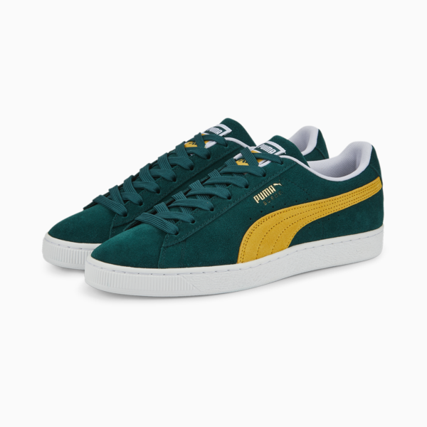 Suede Teams II Sneakers, Varsity Green-Mustard Seed-Puma White, large-ZAF