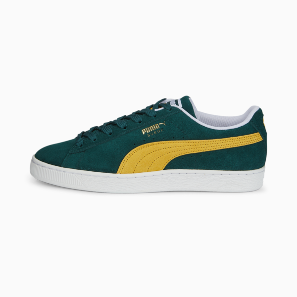 Suede Teams II Sneakers, Varsity Green-Mustard Seed-Puma White, large-ZAF