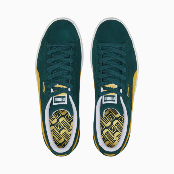 Suede Teams II Sneakers, Varsity Green-Mustard Seed-Puma White, large-ZAF