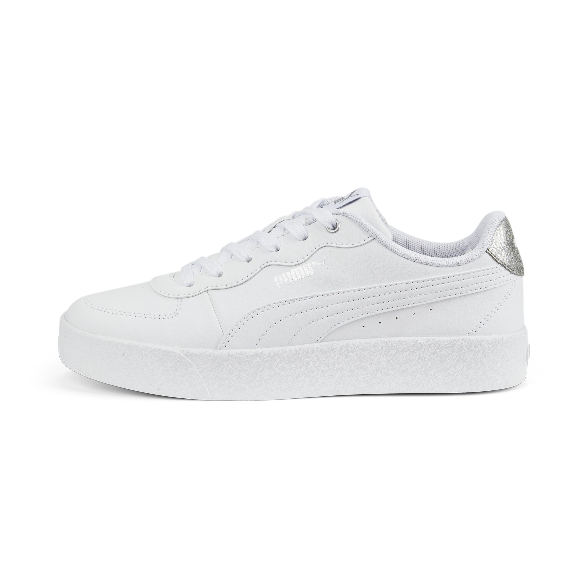 Puma Skye Clean Distressed Sneakers Damen Schuhe | White/Silver | Größe: 36