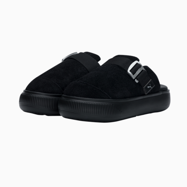 Suede Mayu Mule Sneakers Women, Puma Black-Puma Silver, large-ZAF