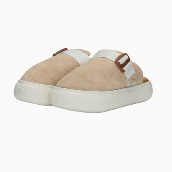 Suede Mayu Mule Sneakers Women, Light Sand-Pristine-Desert Tan, large-ZAF