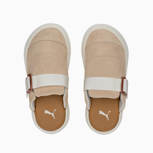 Suede Mayu Mule Sneakers Women, Light Sand-Pristine-Desert Tan, large-ZAF