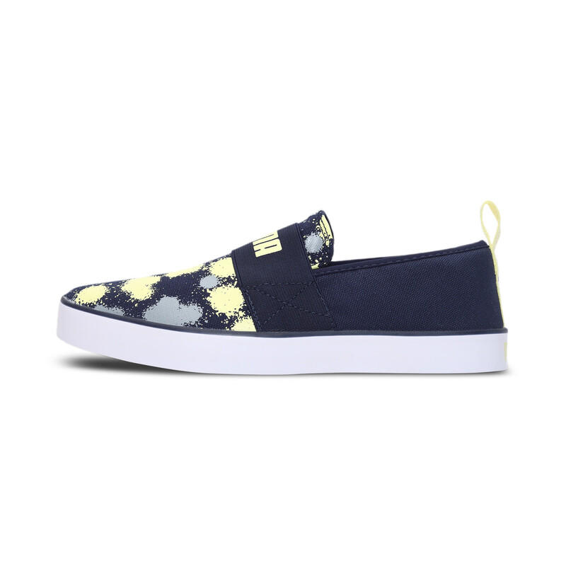 

Women's PUMA Fiona Slip-On Sneakers, Black/purple/blue