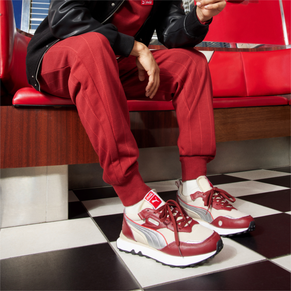 PUMA x COCA-COLA Rider FV Sneakers, Intense Red-Puma Silver-Ivory Glow, large-ZAF