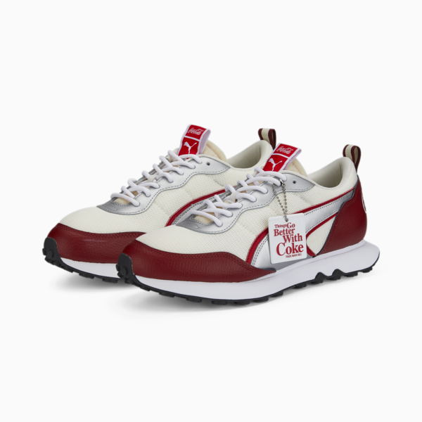 PUMA x COCA-COLA Rider FV Sneakers, Intense Red-Puma Silver-Ivory Glow, large-ZAF