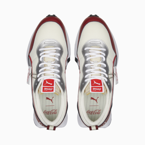 PUMA x COCA-COLA Rider FV Sneakers, Intense Red-Puma Silver-Ivory Glow, large-ZAF