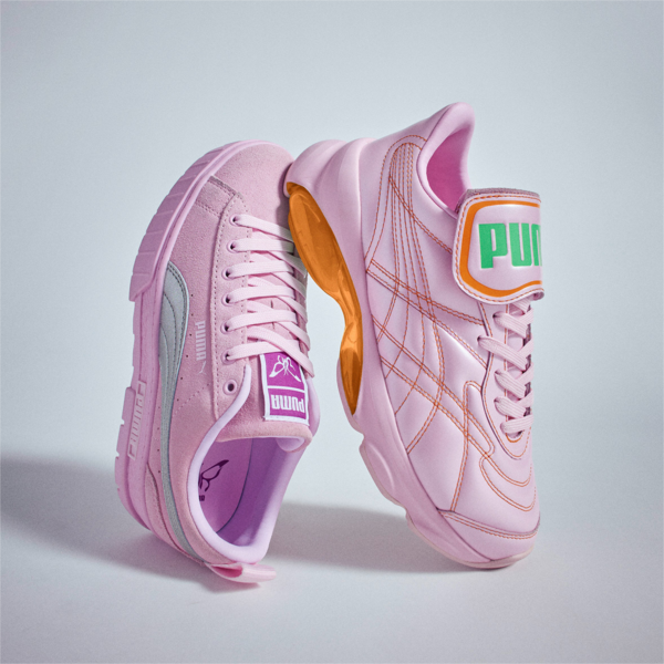 PUMA x DUA LIPA Cell Dome King ML Women's Trainers, Pink Lady-Carrot-Irish Green, large-ZAF