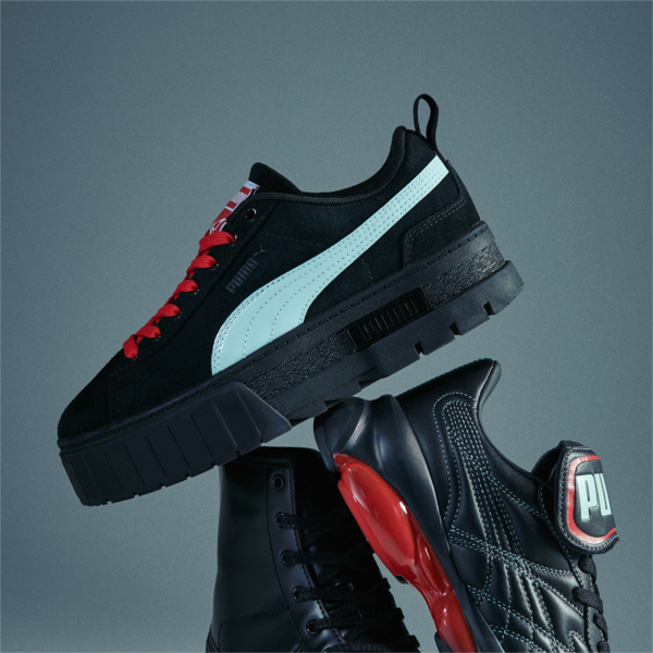 PUMA x DUA LIPA Mayze SD Women's Trainers, Puma Black-Blue Glow, large-ZAF